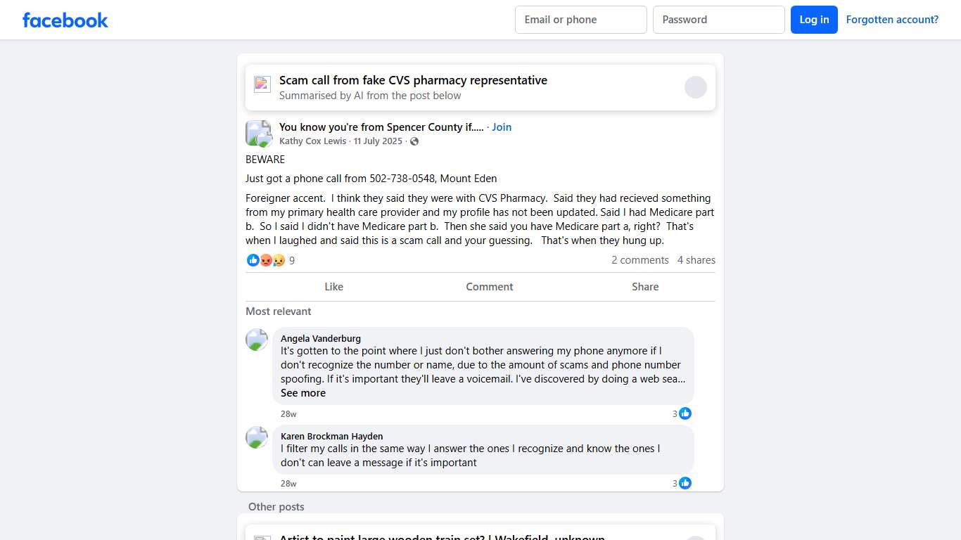 You know you're from Spencer County if..... BEWARE Facebook